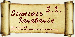 Stanimir Kasabašić vizit kartica